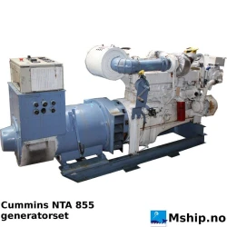 Cummins NTA855 generatorset — Manufacturer: Cummins, Model: NTA855, Serial number: 23235869, RPM: 1500, Running Hours: 600, Fuel Type: Diesel, Other: Total hours: 98604. Hours since major overhaul: 600, Generator end type: Stamford. Model plate is missing, HZ: 50