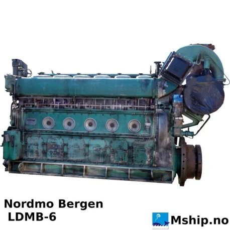 Normo Bergen LDMB 6 — Manufacturer: Normo, Model:  LDMB-6, Serial number: 7338, Year: 1978, HP: 1125, kW: 830, RPM: 825, Number of cylinders: 6, Cylinder configuration: In line, Fuel Type: Diesel
