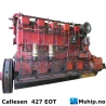 Callesen 427 EOT — Manufacturer: Callesen, Model: 427 EOT, Serial number: 843776, Year: 1976, HP: 575 / 625, kW: 429 / 460, RPM: 425 / 466, Cylinder bore: 270, Piston Stroke: 400, Number of cylinders: 5, Cylinder configuration: In line, Rotation direction: CCW, Fuel Type: Diesel, Turbo model: BBC Type VTR 200 N ZD4R 269, Class: DNV, Gear type: Non Reversing Gearbox  CPP  - to be used with controllable pitch propeller, Gear ratio: 1:1