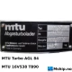 MTU 16V538 TB90 — Manufacturer: MTU, Model: 16V538 TB90, Serial number: 91536  and  91200, Year: 1970, HP: 3500, kW: 2610, Cylinder bore: 185 mm, Piston Stroke: 200 mm, Number of cylinders: 16, Displacement: 86 Liter, Cylinder configuration:  60 degree V, Rotation direction: CCW - Counter clockwise seen from aft, Fuel Type: Diesel, Turbo model: MTU AGL 84 turbocharger, Other: regulator R32gp-2, Weight: About, 6700 Kg - dry weight, Gear type: MTU Maybach KS4018
