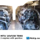 MTU 16V538 TB90 — Manufacturer: MTU, Model: 16V538 TB90, Serial number: 91536  and  91200, Year: 1970, HP: 3500, kW: 2610, Cylinder bore: 185 mm, Piston Stroke: 200 mm, Number of cylinders: 16, Displacement: 86 Liter, Cylinder configuration:  60 degree V, Rotation direction: CCW - Counter clockwise seen from aft, Fuel Type: Diesel, Turbo model: MTU AGL 84 turbocharger, Other: regulator R32gp-2, Weight: About, 6700 Kg - dry weight, Gear type: MTU Maybach KS4018