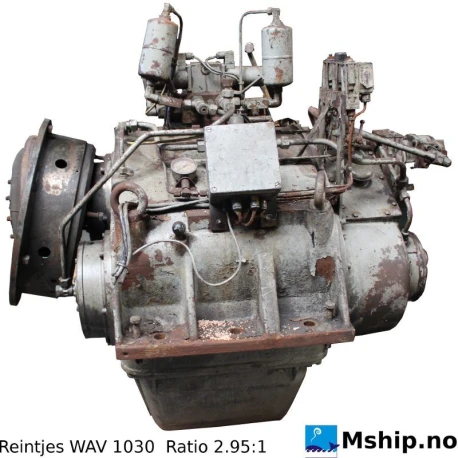 Reintjes WAV 1030 — Manufacturer: REINTJES, Model: WAV 1030, Serial number: 52514, Year: 1988, HP: 750, kW: 552, Rotation direction: Engine side : CCW - propeller side:  CW, Other: Fitted with Vulkan EZR 1212 flexible coupling, Gear type: FP  - normal reverse gear for fixed propeller blades, Gear ratio: 2,95:1