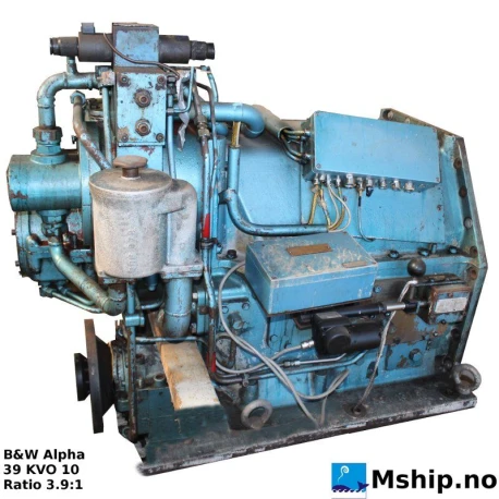 B&W Alpha 39 KVO 10 GEAR — Manufacturer: B&W Alpha, Model: 39 kvo 10, Serial number: 4023.1, Gear type: Non Reversing Gearbox  CPP  - to be used with controllable pitch propeller, Gear ratio: 3,864:1