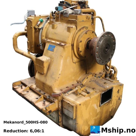 MEKANORD 500 HS 080 — Manufacturer: Mekanord, Model: 500 HS 080, Serial number: 2-029, Year: 2000, Gear type: Non Reversing Gearbox  CPP  - to be used with controllable pitch propeller, Gear ratio: 6.06:1