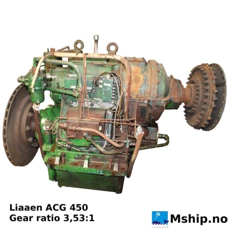Liaaen ACG 450 — Manufacturer: Liaaen, Model: ACG 450, Serial number: 747, Year: 1987, Gear type: Non Reversing Gearbox  CPP  - to be used with controllable pitch propeller, Gear ratio: 3.53:1