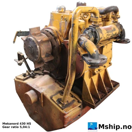 Mekanord 430 HS — Manufacturer: Mekanord, Model: 430 HS, Serial number: 8-037, Year: 1988, Gear type: Non Reversing Gearbox  CPP  - to be used with controllable pitch propeller, Gear ratio: 5,04:1