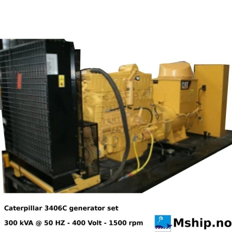 Caterpillar 3406C Diesel generatorset 500 kVA - New unused unit. — Manufacturer: Caterpillar, Model: 3406C, HP: 322, kW: 240, RPM: 1500, Running Hours: 0 - New unused unit, Fuel Type: Diesel, Generator end type: Caterpillar, Volt: 400, HZ: 50, kVA: 300
