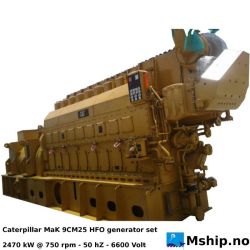 MaK 9CM25 HFO generatorset  3240 kVA  https://mship.no