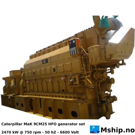 MaK 9CM25 HFO generatorset  3240 kVA  https://mship.no