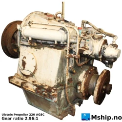 Ulstein Propeller 220 AGSC — Manufacturer: ULSTEIN PROPELLER, Model: 220 AGSC, Serial number: 851, Year: 1980, Gear type: Non Reversing Gearbox  CPP  - to be used with controllable pitch propeller, Gear ratio: 2.96:1