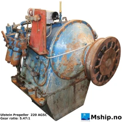 Ulstein Propeller  220 AGSC — Manufacturer: ULSTEIN PROPELLER, Model: 220 AGSC, Serial number: F 1311, Year: 1986, Gear type: Non Reversing Gearbox  CPP  - to be used with controllable pitch propeller, Gear ratio: 5.47:1