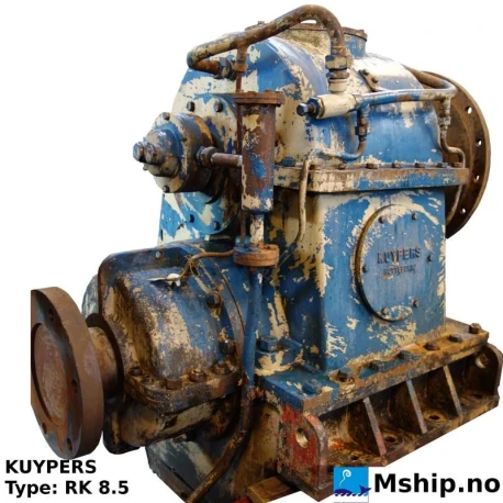 KUYPERS machinefabriek Type: RK 8.5 — Manufacturer: KUYPERS machinefabriek, Model: Type RK 8.5, Manufacturers part number: Fabr.No 35085-04, Serial number: 3627, Year: 1963, Gear type: FP  - normal reverse gear for fixed propeller blades