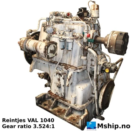 Reintjes VAL 1040 — Manufacturer:  Reintjes, Model: VAL 1040, Serial number: 51743, Year: 1985, Rotation direction: Engine side: CCW  - Propeller side CW, Other: Max Torque 8069,8  Nm, Weight: 2130 kg, Gear type: FP  - normal reverse gear for fixed propeller blades, Gear ratio: 3.524:1