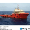 230' AHTS. DP2. Built: 2009 — Manufacturer: P.T. JAYA ASIATIC SHIPYARD, Model:  70.05M AHSV, Yard No 871B., Year: 2009, Fuel Type: MDO, Class: ABS ✠A1, Towing Vessel, Offshore Support Vessel AH,FiFi 1, DPS2 , ✠AMS
, Length Overall LOA Meter: 70.05, Length between Perpendicular Meter: 63, Molded Breadth Meter: 16, Design Draft Meter: 4.57 m, Molded Depth Meter: 7,2, Draft (Maximum) Meter: 4.88 m, Loadline Displacement:: 3,830.68 MT, Cargo Deck Area:: 476,04 m 2, Deck Cargo Capacity:: 600.00 MT, Deadweight Tonnage:: 2579.43 MT, Gross tonnage ITC (registred): 2342 MT, Net Tonnage  ITC (registred): 702 MT, Fuel Oil:: 870,98 m 3, Fresh Water M³ : 613.82 m 3, Ballast M³: 437.23 m 3, Dry Bulk:: 200 m3, Liquid Mud:: 613,12 m 3, ACCOMMODATIONS:: 42, Main Engines:: Two Wärtsilä  6L32A / 72570-5, 9 cylinder,  3000 kW each @ 750 rpm. total 6000 kW., Total Propulsion HP:: 8158 HP, Propulsion:: 2 x WARTSILA PROPULSION NORWAY AS CPP  Bronze-ABS-Type 4 Ni-Al Bronze, Shaft Generators:: Two LEROY SOMER LSAM 50.1 VL 10 4P, Ship’s Service Generators:: Two (2) x LEROY SOMER LSAM 471 L 9, 370 kW each , Positioning:: DP 2, LIFESAVING EQUIPMENT: Six  (6) x 25 Life Rafts
One (1)  SOLAS FRC, Deck strenght m  ²: 7.5 Metric Ton/m2, Maximum speed: 13.5 knots, Bollard pull: 99.297 Metric Ton