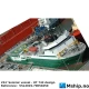 224' Seismic vessel - UT 743 design — Manufacturer: Ulstein Verft AS, Norway, Model: UT 743 design, Serial number: Yard no. 234, Year: 1993, Class: Det norske Veritas Class + A1, Ice-C. E0, Heldk., Length Overall LOA Meter: 78, Length between Perpendicular Meter: 67,7, Molded Breadth Meter: 17, Molded Depth Meter: 7,59, Draft (Maximum) Meter: 5,4, Clear Deck M²: Work deck area (Main deck): (8000 sq.ft) 740 m2, Gross tonnage ITC (registred): 3700, Net Tonnage  ITC (registred): 1076, Fuel Oil:: 1330, Fresh Water M³ : 225,4, ACCOMMODATIONS:: Accommodation 56 persons in total, of which: - 18 one-man cabines- 18 two-man cabines - 1 two-bed hospital, Main Engines:: Bergen Diesel, main engines: 2 x BD 32 M (BRM-6) & each of 3300 BHP at 750 rpm., Bow Thrusters:: Ulstein Propeller, bow thruster: 150 TV, 590 kW/800 HP, el.driven., Propulsion:: Ulstein Propeller: Twin screw propulsion comprizing: 2 x 1500 AGSC controllable pitch propulsion plants, each with: Low noise, 4-bladed secwed CP-propeller, driven through a reduction gearbox with two-speed PTO for shaft generator., Shaft Generators:: 2 x 2000 kVA, 450 V, 60 Hz, Ship’s Service Generators:: Aux.generator: 1 x 1338 kVA, 450 V, 60 HZ, driven by one
Caterpiller 3512 TA, diesel engine, rated at 1125 HP at 1800 rpm
Clean power: 2 x 73,6 kVA, 208 V, 60 Hz, SCFM, 2000 psi, driven by Caterpiller 3516 Diesel engine., LIFESAVING EQUIPMENT: Life boats: 2 x 48 persons enclosed. Life rafts: As per Solas. , Rudders / steering gear: Ulstein high lift rudders: 2 off, Maximum speed: Trial Speed (4,5): 15,6 knots, Economical speed: 14 knots, Bollard pull: Design pull, 5 kn: 30 tonnes -  Max.pull, 5 kn: 50 tonnes, Helideck: yes, AS 332 Super Pumpa. CAA/DnV, MOB boat / Work boat: MOB boat: 1 x Seabear 23, with inboard diesel. Davit deployed + Work boat: 1 x Seabear 23, with inboard diesel Davit deployed.