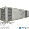 2000 kVA / 1600 kW 40 ft container genset — Manufacturer: STAMFORD generator / PMenergi, Model: Frame / Core: PI734G1, Manufacturers part number: Machine ID number: A05C373731, Serial number: 5983, Performance specification: Engine: Perkins 4016TAG2A, Year: 2007, kW: 1600, RPM: 1500, Running Hours: 43, Number of cylinders: 16, Cylinder configuration: V-engine, Fuel Type: Diesel, Other: Weight 22000 kg, Generator end type: Newage PI734G1, Amps: 2887, Volt: 3 x 400/230, HZ: 50, kVA: 2000, Remarks: 5900 liter fuel tank and exhaust mufflers included., DIMENSIONs: 40 Ft x 8 Fr container, Length Overall LOA Meter: 40 Ft container /  12.19 meter, Length between Perpendicular Meter: 8  Ft /  2.44 meter