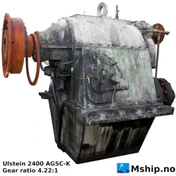Ulstein 2400 AGSC-K — Manufacturer: Ulstein, Model: 2400 AGSC-K, Serial number: F1106, Performance specification: STB side gear., Year: 1983, Other: Damper coupling: Flender 840-2, Gear type: Non Reversing Gearbox  CPP  - to be used with controllable pitch propeller, Gear ratio: 4.22:1