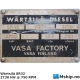 Wärtsilä 8R32 — Manufacturer: Wärtsilä, Model: 8R322, Serial number: 3725, Performance specification: 10140, HP: 3660, kW: 2730, RPM: 750, Running Hours: 47281, Cylinder bore: 320 mm, Piston Stroke: 400 mm, Number of cylinders: 8, Displacement: 257,36 L, Cylinder configuration: In line, Weight: 43,6 Ton