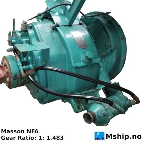 Masson Marine NFA — Manufacturer: Masson Marine, Model: NFA, Serial number: 18378, HP: 720 hp @ 2800 rpm - heavy duty, kW: 529 kW @ 2800 rpm - heavy duty, RPM: Up to 2800 rpm  input, Gear type: FP  - normal reverse gear for fixed propeller blades, Gear ratio: 1:1.483