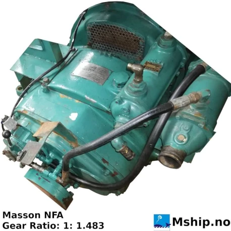 Masson Marine NFA — Manufacturer: Masson Marine, Model: NFA, Serial number: 18139, HP: 720 hp @ 2800 rpm - heavy duty, kW: 529 kW @ 2800 rpm - heavy duty, RPM: Up to 2800 rpm  input, Gear type: FP  - normal reverse gear for fixed propeller blades, Gear ratio: 1:1.483