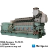 MAN Doosan  9L21/31  1881 ekW HFO generating set — Manufacturer: MAN-Doosan, Model:  9L21/31 1.980 kW HFO generating set, Year: 2013 - 2016, HP: 2692, kW: 1980 kW  - 1881 ekW, RPM: 1000, Running Hours: 0  - Unused - new surplus, Cylinder bore: 210 mm, Piston Stroke: 310 mm, Number of cylinders: 9, Cylinder configuration: In line, Rotation direction: CW - Clockwise seen from aft, Fuel Type: HFO, Fuel acceptance MDO, MGO and HFO up to 700 cSt/50°C, Turbo model: MAN TCR series exhaust turbocharging system Jet Assist for improved load response and start up time, Other: Exhaust gas emission: As standard, IMO Tier II, IMO Tier III (with optional MANSCR), Generator end type: Hyosung corporation Type SS1881, Amps: 205,7, Volt: 6600, HZ: 50, kVA: 2351,3, Remarks: Engine automation and control:  MAN in-house developed engine attached Safety and Control-system