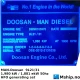 MAN Doosan  9L21/31  1881 ekW HFO generating set — Manufacturer: MAN-Doosan, Model:  9L21/31 1.980 kW HFO generating set, Year: 2013 - 2016, HP: 2692, kW: 1980 kW  - 1881 ekW, RPM: 1000, Running Hours: 0  - Unused - new surplus, Cylinder bore: 210 mm, Piston Stroke: 310 mm, Number of cylinders: 9, Cylinder configuration: In line, Rotation direction: CW - Clockwise seen from aft, Fuel Type: HFO, Fuel acceptance MDO, MGO and HFO up to 700 cSt/50°C, Turbo model: MAN TCR series exhaust turbocharging system Jet Assist for improved load response and start up time, Other: Exhaust gas emission: As standard, IMO Tier II, IMO Tier III (with optional MANSCR), Generator end type: Hyosung corporation Type SS1881, Amps: 205,7, Volt: 6600, HZ: 50, kVA: 2351,3, Remarks: Engine automation and control:  MAN in-house developed engine attached Safety and Control-system