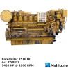 Caterpillar 3516 DI — Manufacturer: Caterpillar, Model: 3516 DI, Arrangement number: 2W8870, Serial number: 72Z00388, Year: 1990, HP: 1410, kW: 1051, RPM: 1200, Running Hours: 52290, Cylinder bore: 170 mm, Piston Stroke: 190 mm, Number of cylinders: 16, Cylinder configuration: V-engine, Rotation direction: CCW - Counter clockwise seen from aft, Fuel Type: Diesel, Turbo model: Brown Boveri RR153    -  2 pcs., Class: DNV, Other: Torsional vibration damper: Caterpillar Visconic