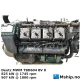 Deutz MWM TBD604 BV 8   V8 — Manufacturer: Deutz MWM, Model: TBD604 BV 8, Serial number: 604.08.010026 - New serial number in 2007: 604.08010264  (new factory engine), Year: 1990 / 2007  (new factory engine in 2007), HP: 1122 @ 1745 rpm / 1244 @ 1800 rpm, kW: 825 @ 1745 rpm / 907 @ 1800 rpm, RPM: 1745 / 1800, Running Hours: 4240, Cylinder bore: 160 mm, Piston Stroke: 185 mm, Number of cylinders: 8, Cylinder configuration: V-engine, Fuel Type: Diesel, Class: Germanischer Lloyd, Other: Original engine replaced by new factory engine with new serial number in 2007