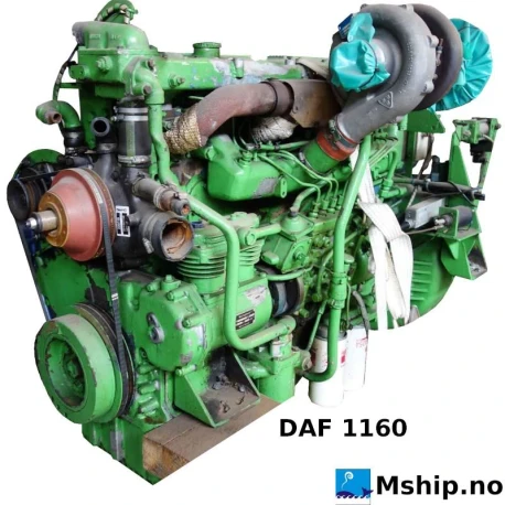 DAF DKT 1160M — Manufacturer: DAF, Model: DKT 1160 M, Serial number: F29753, Cylinder bore: 130 mm, Piston Stroke: 146 mm, Number of cylinders: 6, Cylinder configuration: In line, Fuel Type: Diesel, Turbo model: KKK