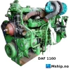 DAF DKT 1160M — Manufacturer: DAF, Model: DKT 1160 M, Serial number: F29753, Cylinder bore: 130 mm, Piston Stroke: 146 mm, Number of cylinders: 6, Cylinder configuration: In line, Fuel Type: Diesel, Turbo model: KKK