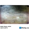 B&W Alpha 403V — Manufacturer: B&W Alpha, Model: 403V, Serial number: 8715, Year: 1960, HP: 210, kW: 154, RPM: 375, Fuel Type: Diesel