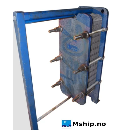 Plate Heat exchanger APV N35 — Manufacturer: APV Heat exchangers , Model: N35 , Serial number: 43552, Year: 1996, Class: DNV, Volume - Side 1/  Side 2  - Liter: 47/47, Drawing number: 1923 0619-2, Capacity, Nominel kilocalorie per hour (kcal/h): 546100, Heat Transfeer Surface m² : 33,9, Working pressure BAR: 8, Test Pressure BAR: 12, Working temperature max, celsius degrees: 95