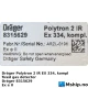 Dräger Polytron 2 IR fixed gas detector — Manufacturer: Dräger, Model: Polytron 2 IR  Ex 334, Manufacturers part number: 8315629, Serial number: ARZL-0196, Performance specification: EXe II