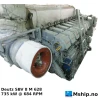 Deutz SBV 8 M 628 — Manufacturer: Deutz, Model: SBV 8 M 628, Serial number: 6729 648, HP: 999, kW: 735, RPM: 684, Cylinder bore: 240 mm, Piston Stroke: 280 mm, Number of cylinders: 8, Displacement: 101 340 cm3, Cylinder configuration: In line, Other: This engine is de rated - see photo for available power ratings., Weight: 11,5 TON with flywheel.