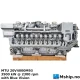 MTU 20V4000M93 — Manufacturer: MTU, Model: 20V4000M93, Serial number: 528 102 735 and  528 102 747, Performance specification: M93, Year: 2013  (never installed), HP: 5228, kW: 3900, RPM: 2100, Cylinder bore: 120 mm, Piston Stroke: 190 mm, Number of cylinders: 20, Displacement: displacement,  liter (cu in)  86.2 (5260), Cylinder configuration: V-engine, Rotation direction: CCW - Counter clockwise seen from aft, Fuel Type: Diesel, Other: WARRANTY: 1 year from the seller (require MTU commissioning assistance), Weight: 12280 kg - dry weight - engine only, Gear type: ZF 23560C, Gear ratio: 2,839:1, Remarks: Optimization of exhaust emissions 1) IMO II/EPA 2 , DIMENSIONs: (LxWxH) mm)  4015x1470x2440