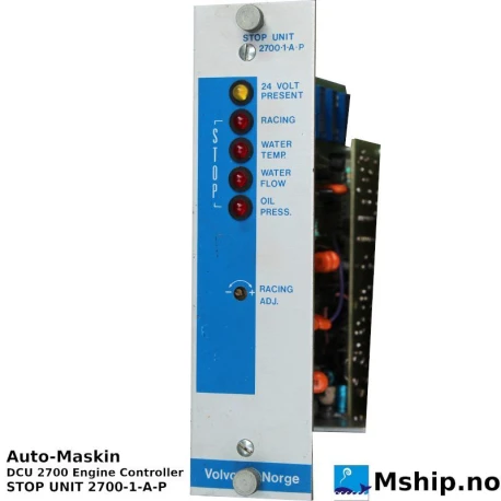 Auto-Maskin DCU 2700 Engine Controller — Manufacturer: Auto-Maskin, Model: DCU 2700, Manufacturers part number: STOP UNIT 2700-1-A-P
