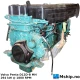 Volvo Penta D12D-B MH — Manufacturer: Volvo, Model: D12D-B MH, Serial number: 1012394019, Performance specification: spec. 868944, HP: 395, kW: 294, RPM: 1800, Cylinder bore: 131 mm, Piston Stroke: 150 mm, Number of cylinders: 6, Displacement: 12,13 Liter, Cylinder configuration: In line, Rotation direction: CCW - Counter clockwise seen from aft, Fuel Type: Diesel, Weight: Dry weight bobtail, kg (lb)    1400 (3086)