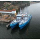 Navy Ships, coast guard ships - Boarder force ships — Year: 2004 and 1999, kW:  2 x 2500 kW , Number of cylinders: 12, Cylinder configuration: V-engine, Fuel Type: Diesel, Class: RINA, Other: Ice class, Gear type: Valmet V gear, IMO Numbers: 4544119 and 4544092, Length Overall LOA Meter: 49,7, Molded Breadth Meter: 7,3, Storage Reels:: For fiber towing line, Gross tonnage ITC (registred): 423 / 432, Fuel Oil:: 82.000 liter, Fresh Water M³ : 15, ACCOMMODATIONS:: 18, Main Engines:: Wartsila 12V200, Bow Thrusters:: 360 degree retractable  Azimuth, Stern Thruster:: Split rudders for stern thrust, Total Propulsion HP:: 6790, Propulsion:: 2 x 2400 mm Berg / Cateerpillar CPP propellers - ICE classed, Ship’s Service Generators:: 2 x 129 kVA, Positioning:: DP, Cranes:: 1 x 32 t/m fore deck + 1 x 10 t/m aft deck, LIFESAVING EQUIPMENT: According to SOLAS, Rudders / steering gear: 2 x Rolls Royce / Tenfjord invidual independent split rudders, Firefighting:: FiFi, Fire pump: Iron Pump 400 m3/hr, Monitors: Remote controlled monitor with foam capacity, Maximum speed: confidential, Economical speed: 10-16 knots, Range, Nautical miles: 5500, Bollard pull: 62 tons - towing hook fitted - Classed with towing notation, MOB boat / Work boat: 7,5 meter high speed FRC - MIL spec launched from integrated slipway in the stern