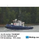 12,55 meter TUGBOAT  - ICE class — Manufacturer: Yard: Enso-Gutzeit OY, Nyslott, Finland, Model: Icebreking Tug 12,5 meter, Serial number: Yard number 410, Year: 1978, Rebuilt and fitted rudder propeller in 1999, HP: 310, kW: 231, RPM: 1800, Running Hours: 4557, Number of cylinders: 8, Cylinder configuration: V-engine, Fuel Type: Diesel, Gear type: Twin Disc  MG-514 Spec No s.3282, IMO Numbers: N/A, Gear ratio: 3:1, Length Overall LOA Meter: 12,54, Length between Perpendicular Meter: 11.36, Molded Breadth Meter: 4,45, Molded Depth Meter: 2,24, Draft (Maximum) Meter: 1,8, ACCOMMODATIONS:: Heated and air-conditioned living spaces for 2 persons, consisting of one double- crew cabins, a combined mess/galley and sanitary facilities’, Main Engines:: 1, Total Propulsion HP:: Scania DS 14, 310 HP, Propulsion:: CAP rudder propeller system type CAP 33N/4 fitted with 1100 mm propeller in Nozzle., Ship’s Service Generators:: 1 x VALMET 310DG /   23 kVA, 50 Hz 230/400 Volt  - 6714 running hours-, Positioning:: GPS, LIFESAVING EQUIPMENT: According to Swedish Maritime administration requirements., Rudders / steering gear: CAP rudder propeller system, Firefighting:: According to Swedish maritime authority requirements, Maximum speed: 9 Knot, Economical speed: 8 Knot, Bollard pull: 4,5 Ton, MOB boat / Work boat: 1 MOB boat