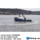 12,55 meter TUGBOAT  - ICE class — Manufacturer: Yard: Enso-Gutzeit OY, Nyslott, Finland, Model: Icebreking Tug 12,5 meter, Serial number: Yard number 410, Year: 1978, Rebuilt and fitted rudder propeller in 1999, HP: 310, kW: 231, RPM: 1800, Running Hours: 4557, Number of cylinders: 8, Cylinder configuration: V-engine, Fuel Type: Diesel, Gear type: Twin Disc  MG-514 Spec No s.3282, IMO Numbers: N/A, Gear ratio: 3:1, Length Overall LOA Meter: 12,54, Length between Perpendicular Meter: 11.36, Molded Breadth Meter: 4,45, Molded Depth Meter: 2,24, Draft (Maximum) Meter: 1,8, ACCOMMODATIONS:: Heated and air-conditioned living spaces for 2 persons, consisting of one double- crew cabins, a combined mess/galley and sanitary facilities’, Main Engines:: 1, Total Propulsion HP:: Scania DS 14, 310 HP, Propulsion:: CAP rudder propeller system type CAP 33N/4 fitted with 1100 mm propeller in Nozzle., Ship’s Service Generators:: 1 x VALMET 310DG /   23 kVA, 50 Hz 230/400 Volt  - 6714 running hours-, Positioning:: GPS, LIFESAVING EQUIPMENT: According to Swedish Maritime administration requirements., Rudders / steering gear: CAP rudder propeller system, Firefighting:: According to Swedish maritime authority requirements, Maximum speed: 9 Knot, Economical speed: 8 Knot, Bollard pull: 4,5 Ton, MOB boat / Work boat: 1 MOB boat