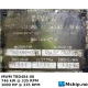 MWM TBD484-08 — Manufacturer: MWM, Model: TBD484-08, Serial number: 484.0801025, Year: 1971, HP: 1000, kW: 746, RPM: 335, Cylinder bore: 320 mm, Piston Stroke: 240 mm, Number of cylinders: 8, Displacement: 308,8 Liter, Cylinder configuration: In line, Rotation direction: Clockwise or counter-clockwise, Weight: 23,7 Ton dry weight without flywheel and accessories.