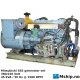 Mitsubishi S6S   45 kVA generator set — Manufacturer: Mitsubishi, Model: S6S, Serial number: S6S-010577, HP: Maximum gross output  77 Hp @ 2500 RPM, kW: Maximum gross output  57.4 kW @ 2500 RPM, RPM: 1500, Cylinder bore: 94 mm, Piston Stroke: 120 mm, Number of cylinders: 6, Displacement: 4.996 Liter., Cylinder configuration: In line, Rotation direction: CCW - Counter clockwise seen from aft, Fuel Type: Diesel, Weight: Dry weight, engine only 345 kg, Generator end type: Magnaplus, Volt: 380 / 220, HZ: 50