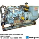 Mitsubishi S6S   45 kVA generator set — Manufacturer: Mitsubishi, Model: S6S, Serial number: S6S-010577, HP: Maximum gross output  77 Hp @ 2500 RPM, kW: Maximum gross output  57.4 kW @ 2500 RPM, RPM: 1500, Cylinder bore: 94 mm, Piston Stroke: 120 mm, Number of cylinders: 6, Displacement: 4.996 Liter., Cylinder configuration: In line, Rotation direction: CCW - Counter clockwise seen from aft, Fuel Type: Diesel, Weight: Dry weight, engine only 345 kg, Generator end type: Magnaplus, Volt: 380 / 220, HZ: 50