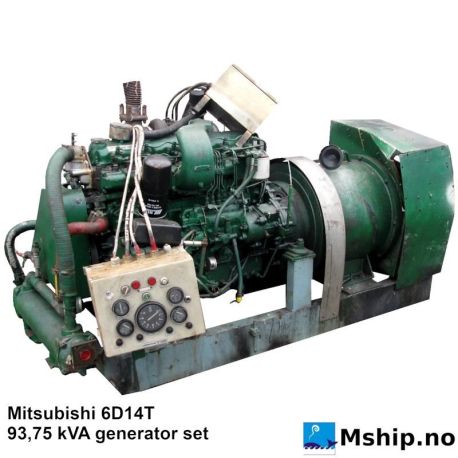 Mitsubishi 6D14T 93,75 kVA generator set    https://mship.no