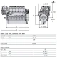 B&W Alpha 8L 23/30 — Manufacturer: B&W Alpha, Model: 8L 23/30, RPM: 825, Cylinder bore: 225 mm, Piston Stroke: 300 mm, Number of cylinders: 8, Displacement: 95,42 Liter, Cylinder configuration: In line