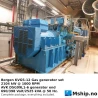 Bergen KVGS12 G4 Lean Burn  Gas generatorset 2325 kVA — Manufacturer: Bergen engines, Model:  KVGS12 G4 Lean Burn, Serial number: 10047, Performance specification: Totally overhauled and upgraded to G4 version in 2009., Year: 1993, HP: 2822, kW: 2104, RPM: 1000, Running Hours: 81.654 since overhaul and upgrade to G4 version., Cylinder bore: 250 mm, Piston Stroke: 300 mm, Number of cylinders: 12, Displacement: 176. 4 Liter, Cylinder configuration: V-engine, Rotation direction: CW - Clockwise seen from aft, Fuel Type: Bio gas, Generator end type: AVK DSG99L1-6, Amps: 2113, Volt: 690/398, HZ: 50, kVA: 2525, Gas compressor: Gardner Denever ROW 170 GFU, Pump Pressure BAR: 6, m³ /h, cubic meter per hour capacity: 1288, Electric motor type: Siemens 1MU7 313-4CA61-Z 315M