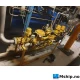 Bergen KVGS12 G4 Lean Burn  Gas generatorset 2325 kVA — Manufacturer: Bergen engines, Model:  KVGS12 G4 Lean Burn, Serial number: 10047, Performance specification: Totally overhauled and upgraded to G4 version in 2009., Year: 1993, HP: 2822, kW: 2104, RPM: 1000, Running Hours: 81.654 since overhaul and upgrade to G4 version., Cylinder bore: 250 mm, Piston Stroke: 300 mm, Number of cylinders: 12, Displacement: 176. 4 Liter, Cylinder configuration: V-engine, Rotation direction: CW - Clockwise seen from aft, Fuel Type: Bio gas, Generator end type: AVK DSG99L1-6, Amps: 2113, Volt: 690/398, HZ: 50, kVA: 2525, Gas compressor: Gardner Denever ROW 170 GFU, Pump Pressure BAR: 6, m³ /h, cubic meter per hour capacity: 1288, Electric motor type: Siemens 1MU7 313-4CA61-Z 315M