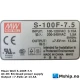 Mean Well S-100F-7.5 — Manufacturer: Mean Well, Model: S-100F-7.5, Amps: Output +7.5Vdc at 13.5A, Volt: Input Voltage (V) 176 - 264 alternately 88 - 132.