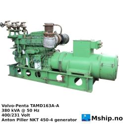 Volvo Penta TAMD163A-A 380 kVA generator set  https://mship.no