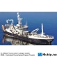 61,4 Meter  Purse seiner / pelagic trawler / RSW — Manufacturer: Simek Yard AS, Flekkefjord, Norway, Model: 61,4 Meter RSW  Purse seiner / pelagic trawler, Arrangement number: Yard No: 85, Year: 1986, Rebuilt 1988 and 2013, HP: 3060, kW: 2252, RPM: 750, Number of cylinders: 6, Cylinder configuration: In line, Fuel Type: Diesel, Class: DNVGL +1A1 Fishing vessel Stern trawler(S) Ice(C), Gear type: VOLDA ACG 750 gear 	Liaaen 4-bladed C/P prop. in nozzle, 126 rpm., Length Overall LOA Meter: 61,4 Meter, Length between Perpendicular Meter: 56,04 Meter, Molded Breadth Meter: 12.00 Meter, Design Draft Meter: 6,50 Meter, Molded Depth Meter: 8,00 Meter, Loadline Displacement:: 2287 @ Draft 6,50 Meter, Deadweight Tonnage:: 1757, Gross tonnage ITC (registred): 1481, Net Tonnage  ITC (registred): 701, ACCOMMODATIONS:: 22 persons, 6 x 1 man, 8 x 2 men, Rudders / steering gear: Becker rudder, Maximum speed: 14,5 Knot, Economical speed: 11 Knot, Fuel consumption: Speed / fuel Consumption: 14,5/11 kn  450/242 l/t